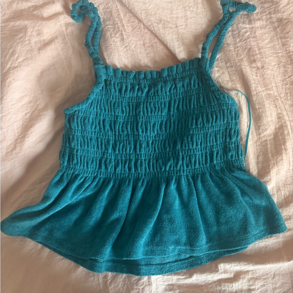 SO Teal Terrycloth Tank Top Size M